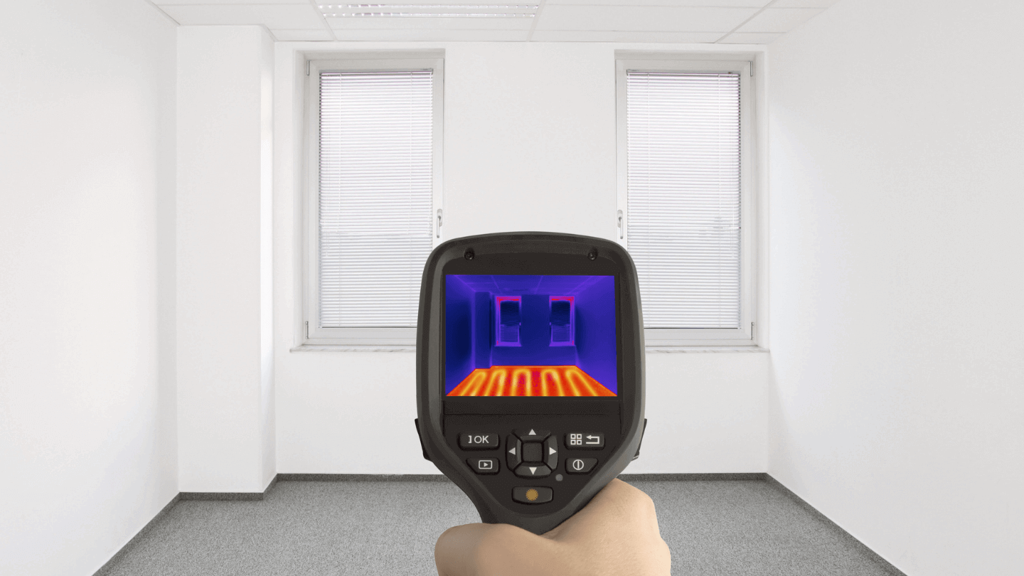 WADE BUILDING SUPPLIERS | THERMAL VISION AID SHOWING COLD SPOTS IN A ROOM
