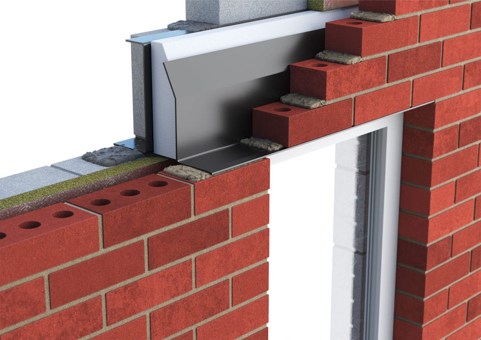 Extra Heavy Duty Thermally Broken (Part L Compliant) 100mm Cavity Lintel cross section view