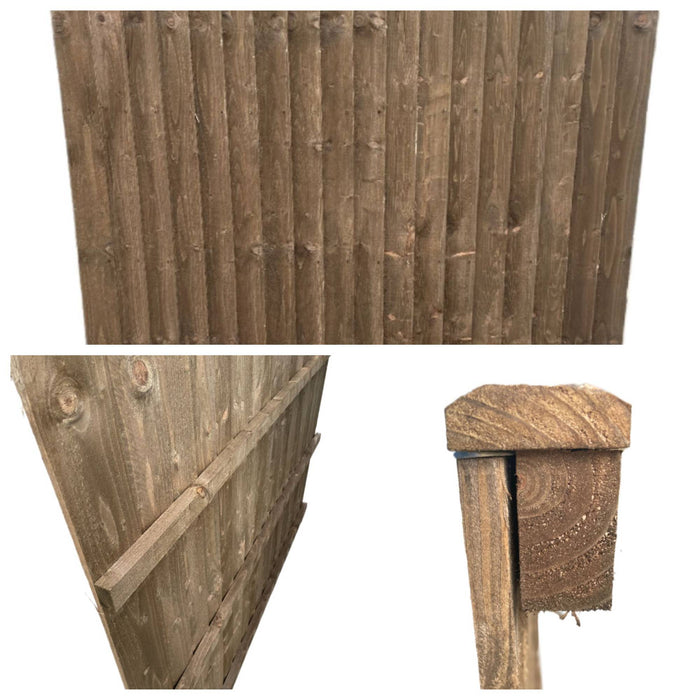 Featheredge Fence Panel 6x6 ft