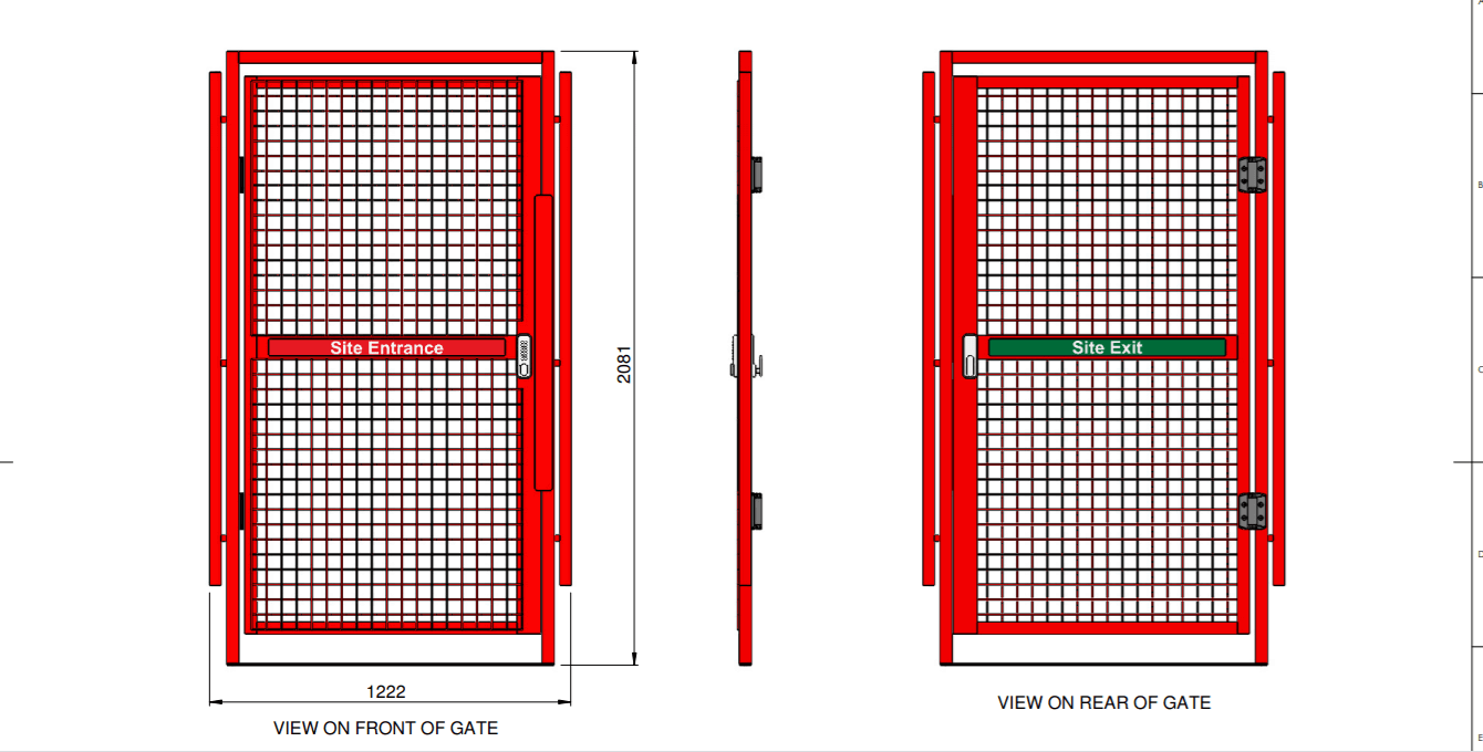 wade building supplies - site entry exit gate